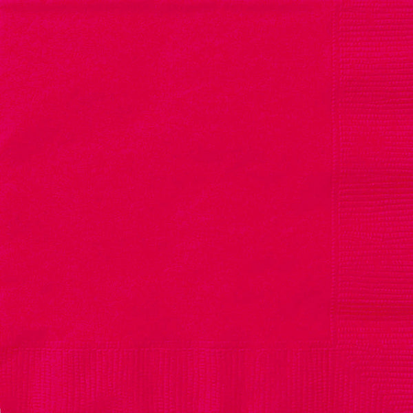 RUBY RED 20 LUNCHEON NAPKINS 2PLY 33CM X 33CM (13" X 13")